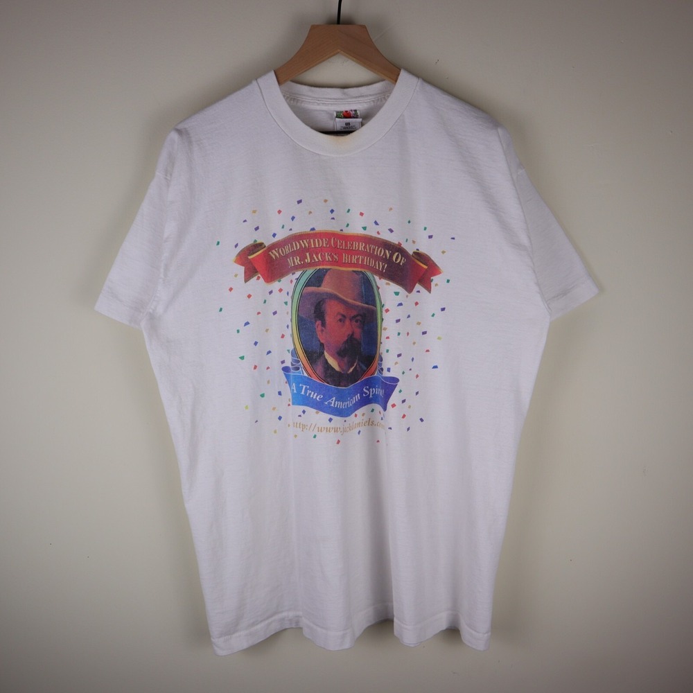 Vintage 90s Jack‎ Daniels Birthday Celebration Shirt Adult XL 23x29